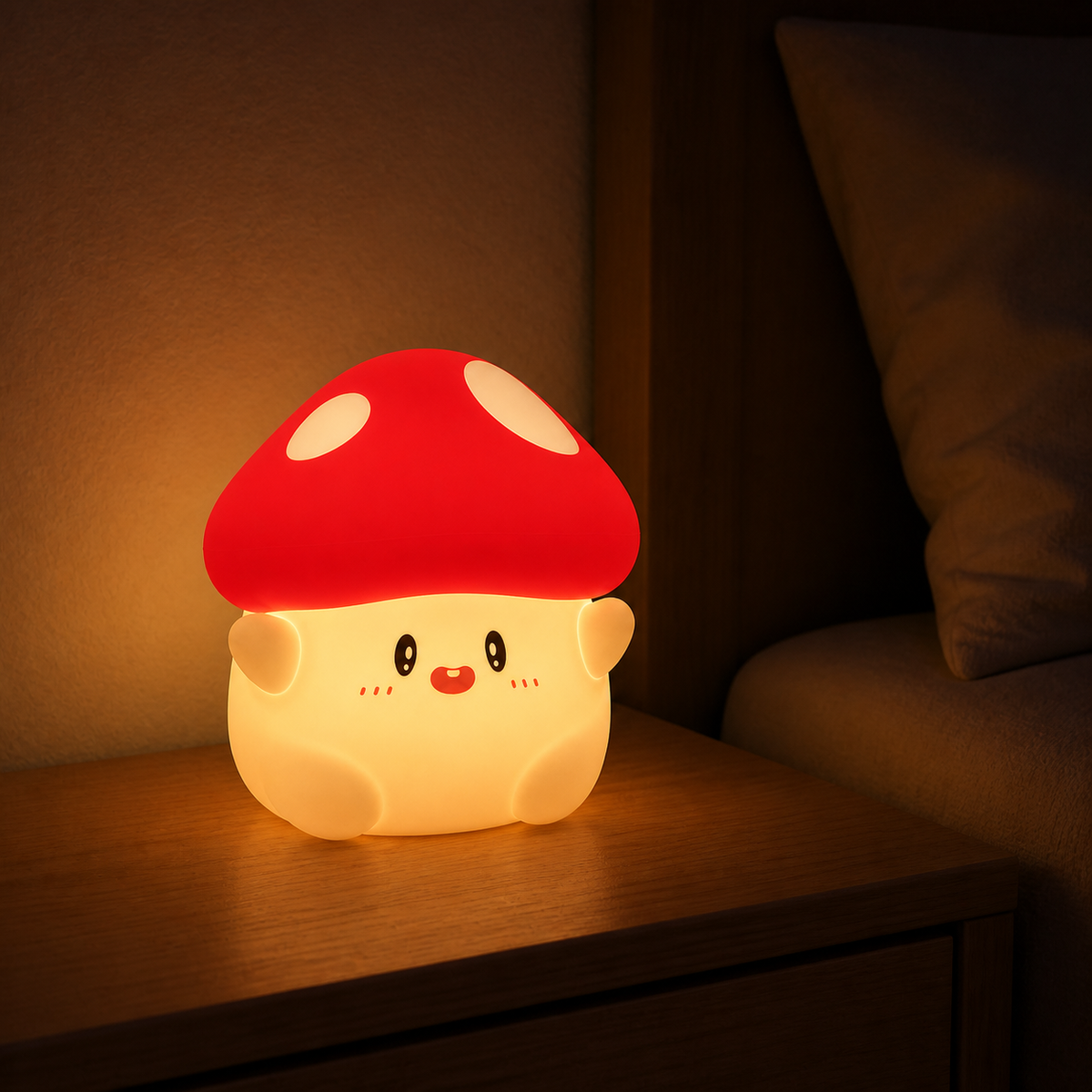 ObiHuggy – Hugging Mushroom Night Lamp - nighttime view