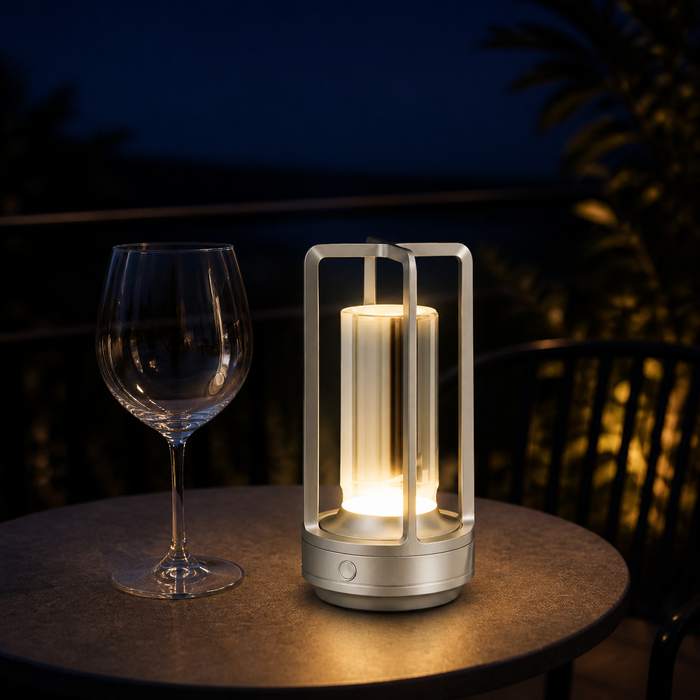 Glass Lantern – Rechargeable Touch Table Lamp