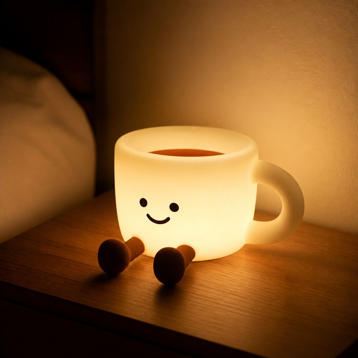 ObiLatte – Coffee Cup Night Lamp - nighttime view