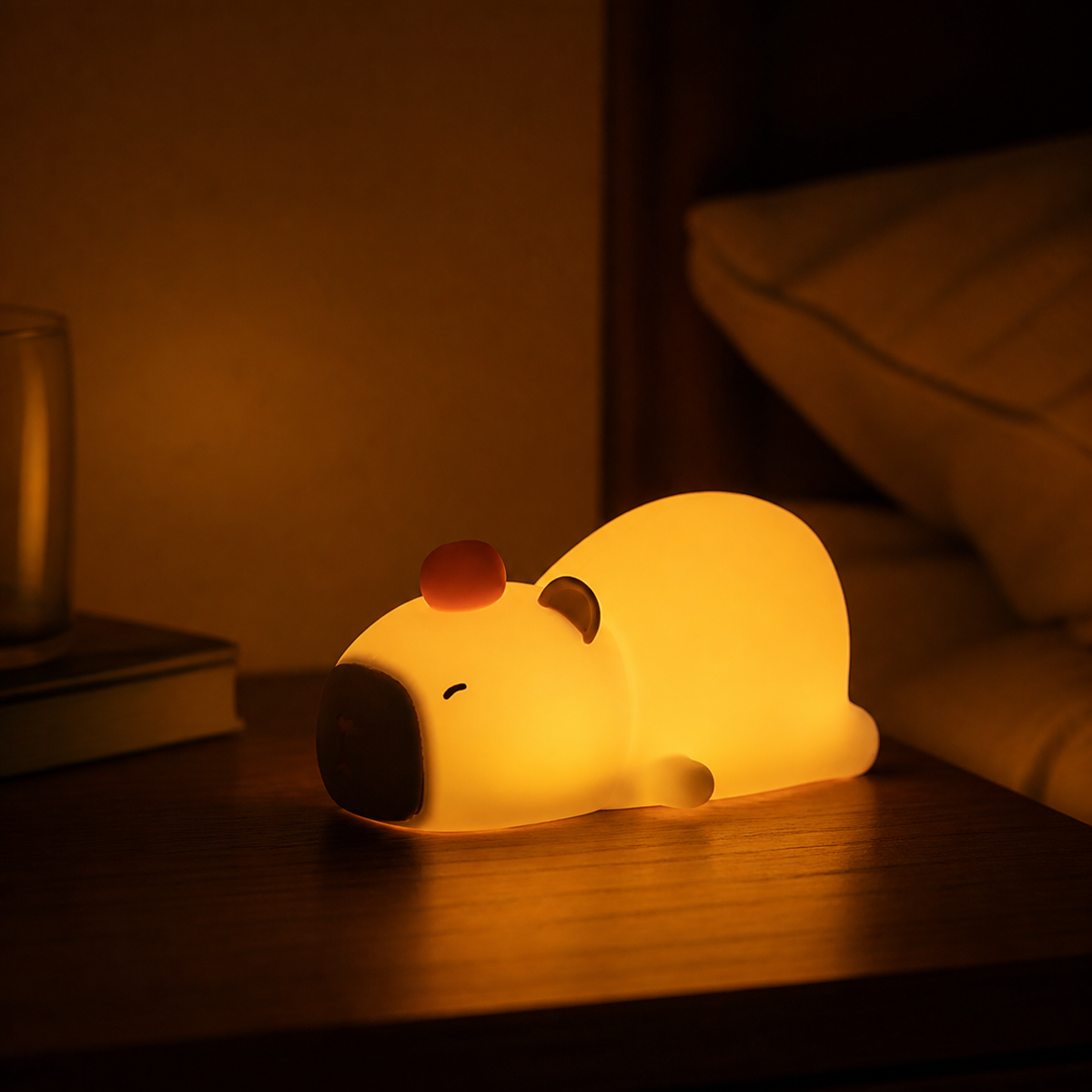 
ObiSiesta – Capybara Night Lamp - nighttime view