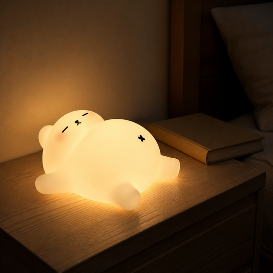 ObiSnores – Snoring Bear Night Lamp - nighttime view