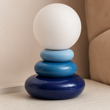 Stone Cairn – Ceramic Stacked Stone-Style Table Lamp