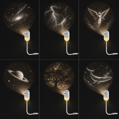 Twin Galaxy – 2-in-1 Mini Galaxy Projector Lamp