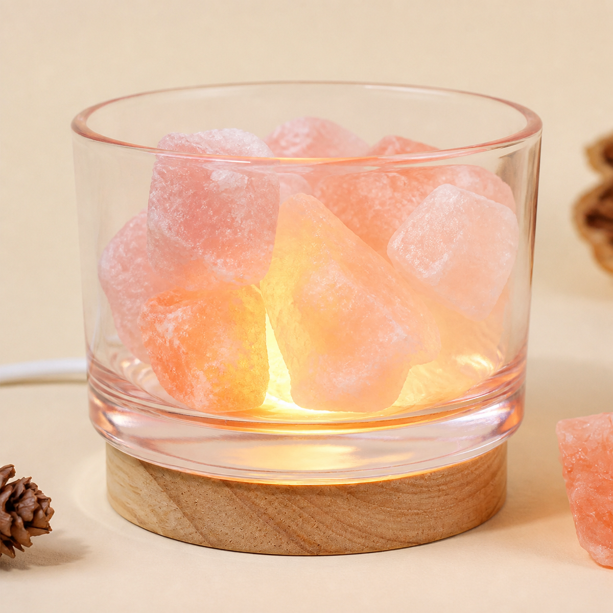 Rose Quartz – Crystal & Mineral Display Lamp