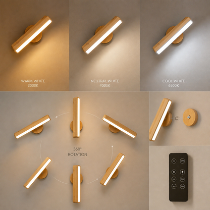 Beech Line – Beech Wood Magnetic Wall Lamp