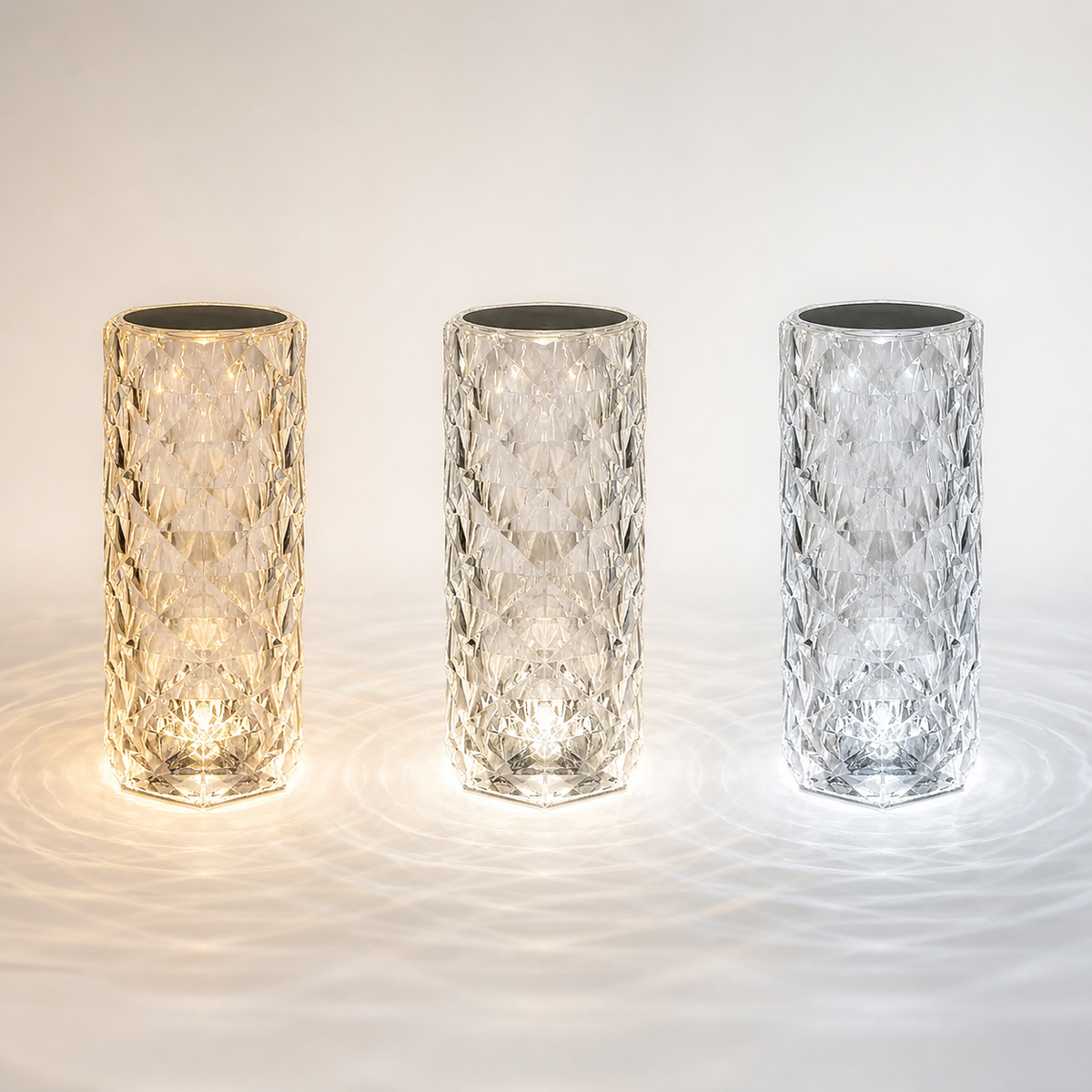 
Crystal Rose – Rechargeable 16-Color Bedside Lamp