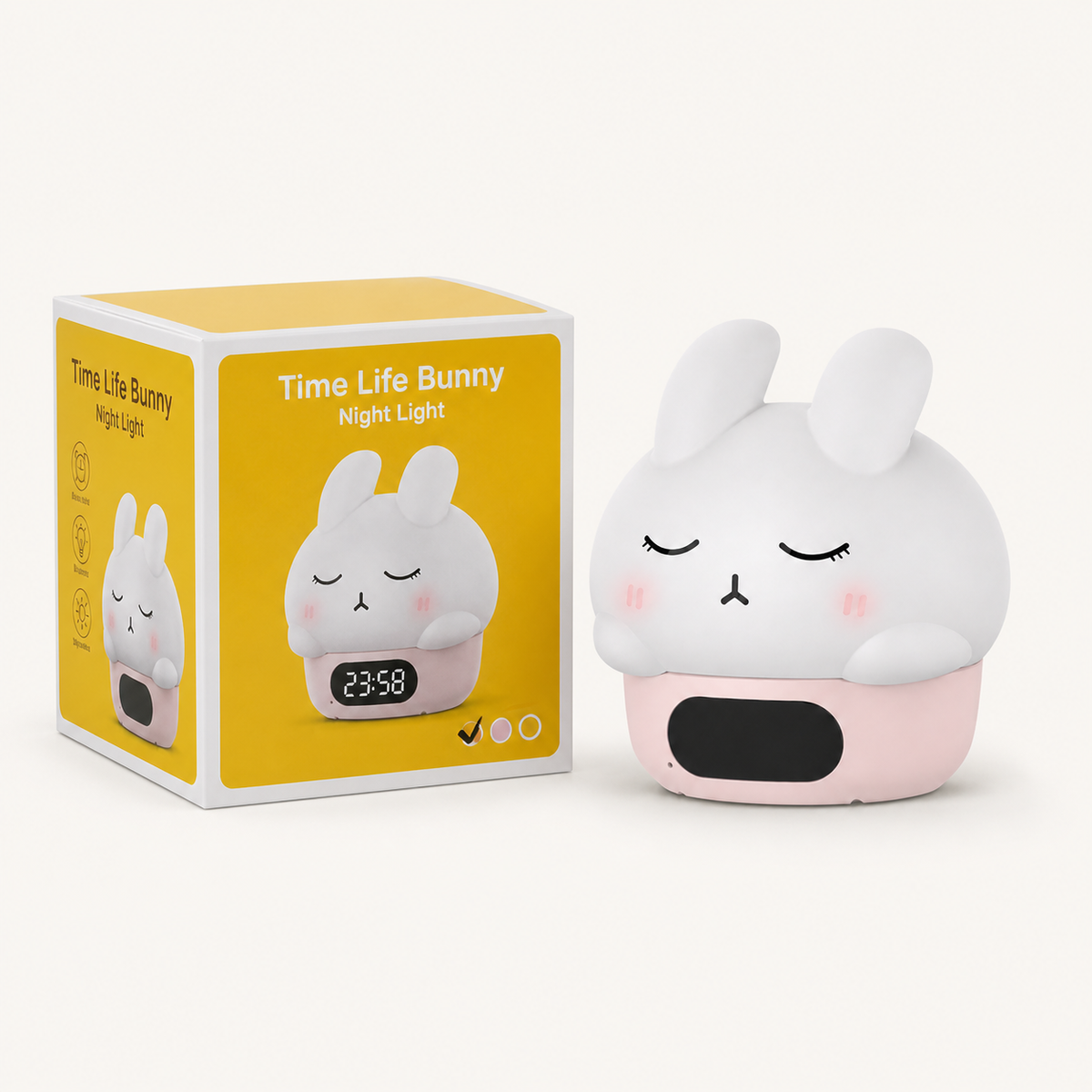 
ObiHoppy – Silicone Bunny Alarm Clock & Night Lamp