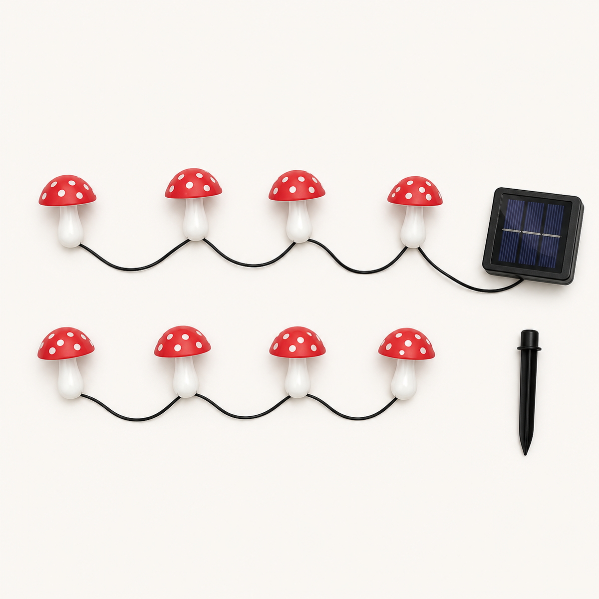 
Toadstool Path – Solar Mushroom Garden Lamps
