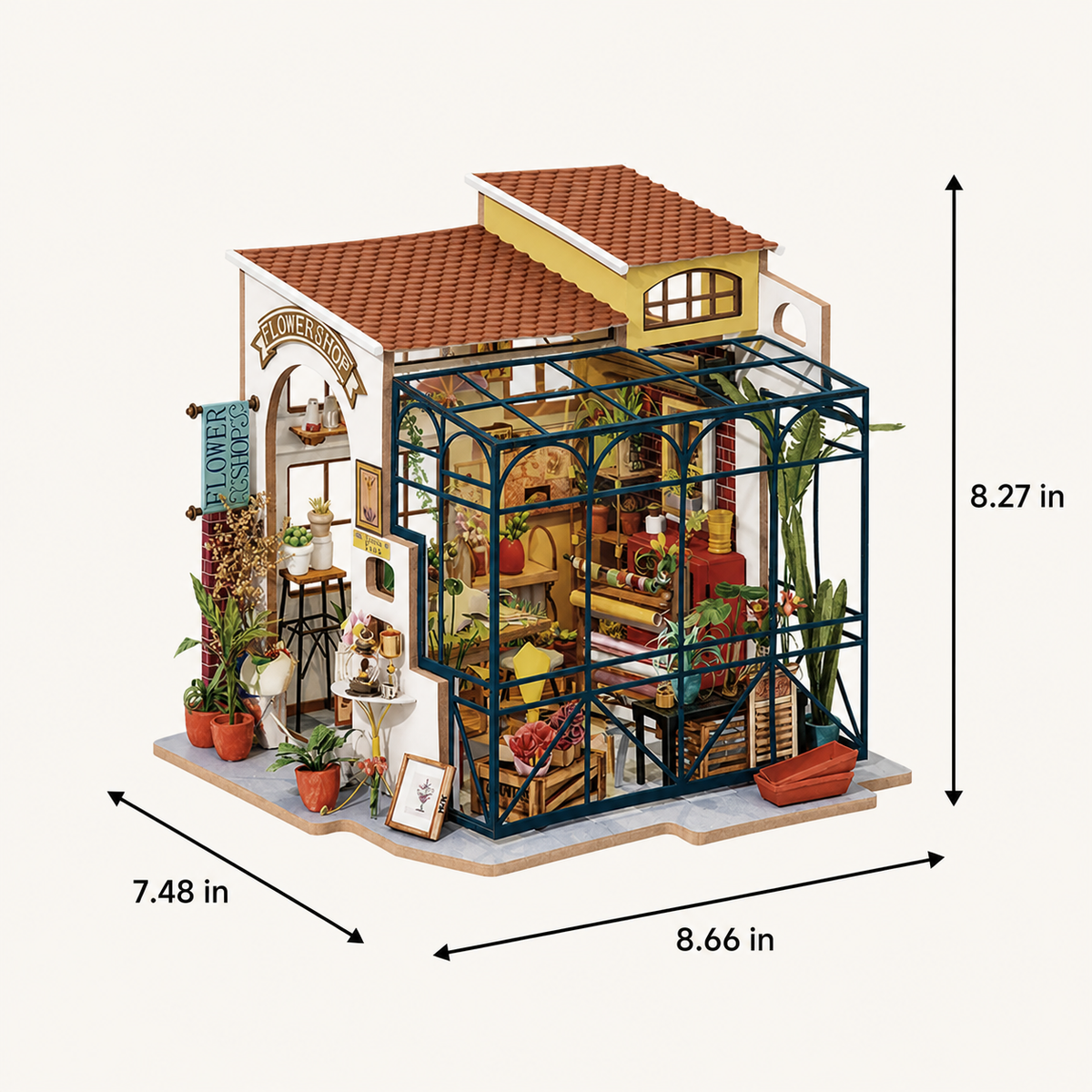 Flower Shop – DIY Miniature Flower Shop Kit with LED