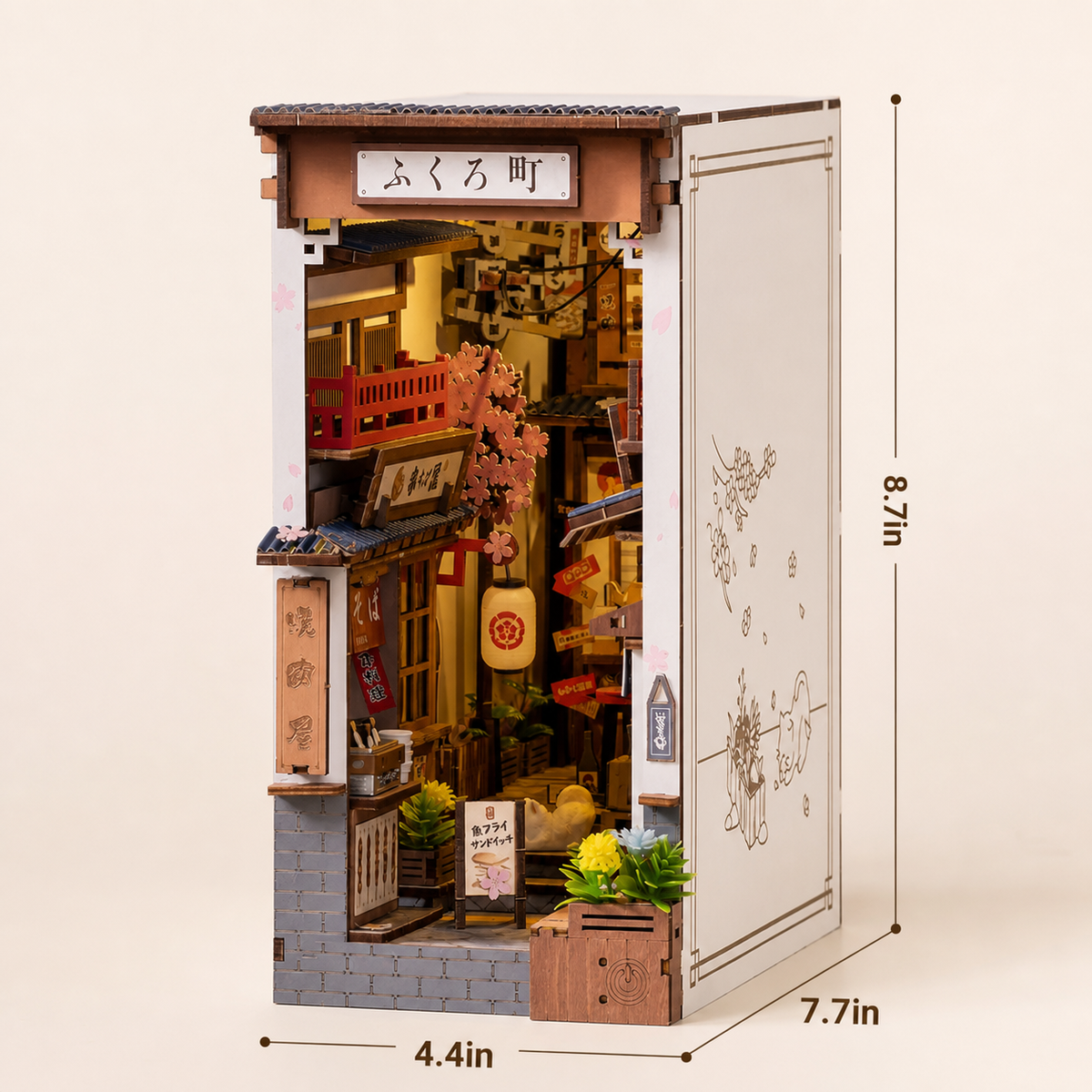 Sakura Alley – DIY Book Nook Kit with LED Light