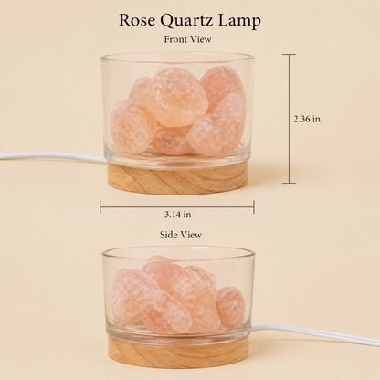 Rose Quartz – Crystal & Mineral Display Lamp