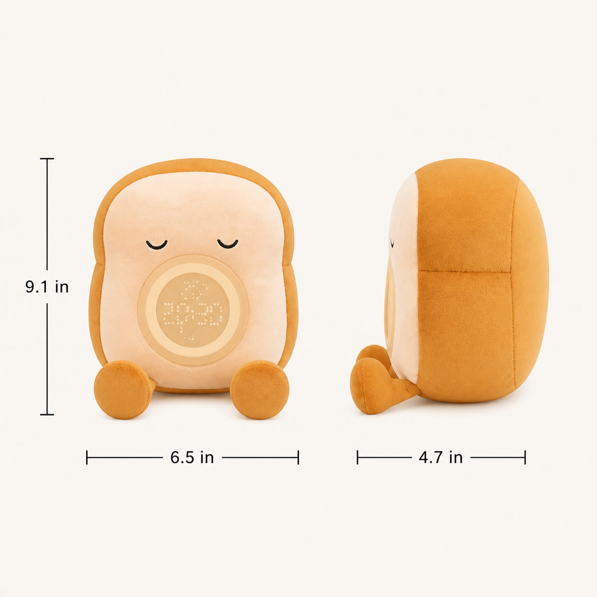 ObiCrumb – Plush Toast Alarm Clock & Night Lamp