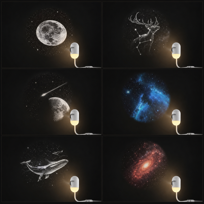 Twin Galaxy – 2-in-1 Mini Galaxy Projector Lamp