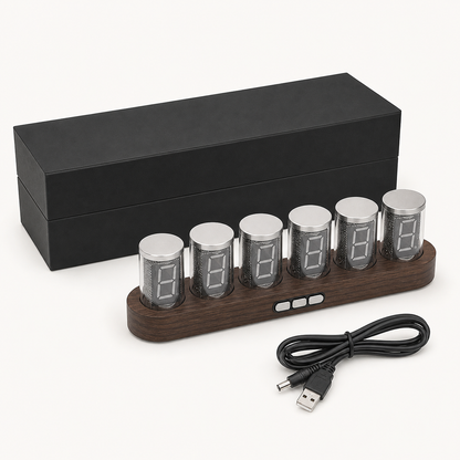 Nixie Clock – RGB Digital Tube-Style Desk Clock