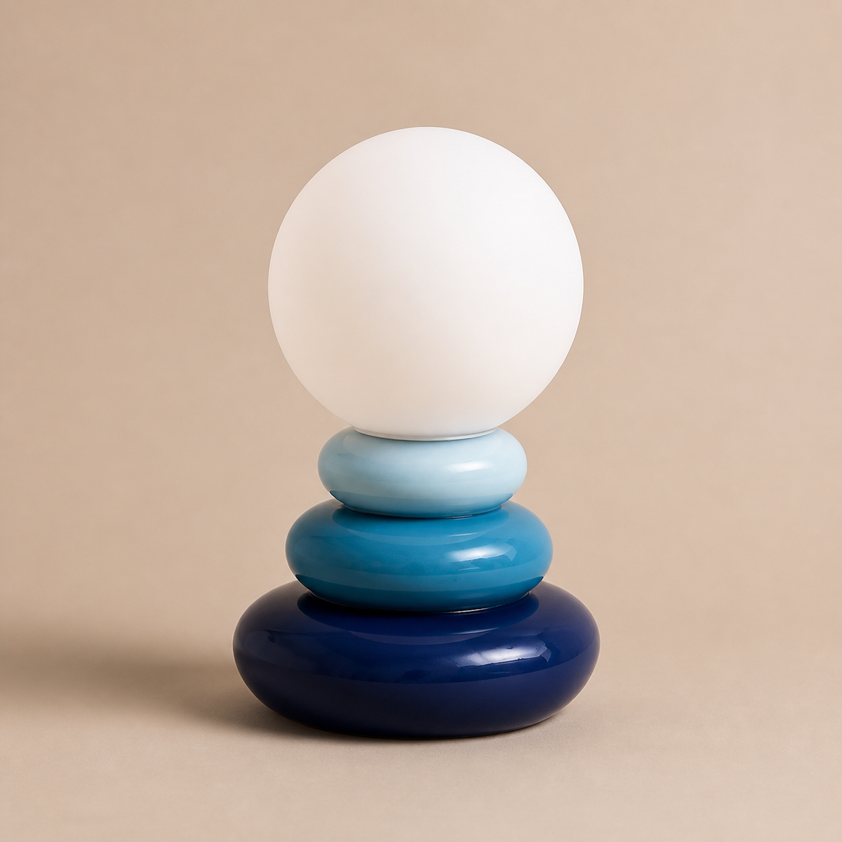 
Stone Cairn – Ceramic Stacked Stone-Style Table Lamp