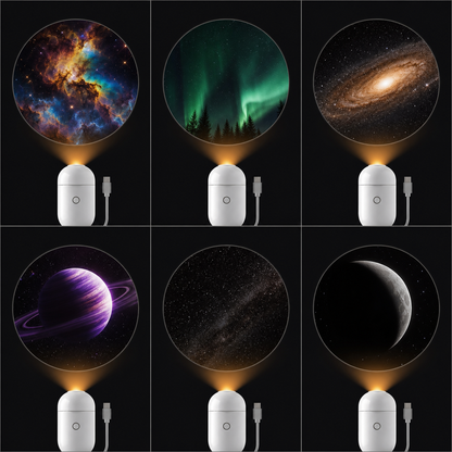 Twin Galaxy – 2-in-1 Mini Galaxy Projector Lamp
