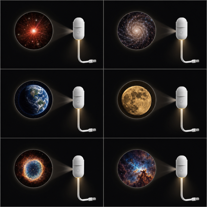 Twin Galaxy – 2-in-1 Mini Galaxy Projector Lamp