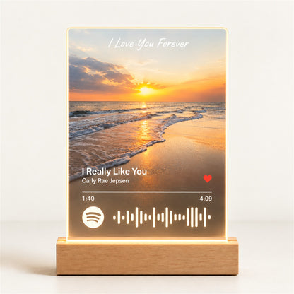 Our Song – Custom Music Plaque Lamp