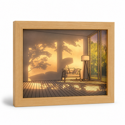 Marco de arte para ventanas SunsetGlow