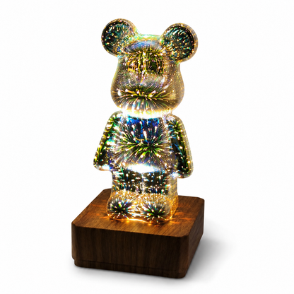 Lámpara de Oso de Cristal PrismGlow