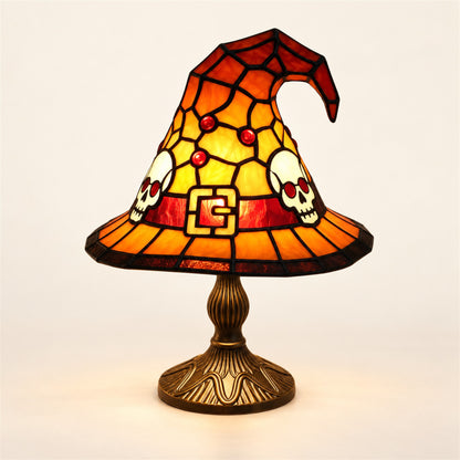 Witch Hat – Stained-Glass Style Resin Lamp