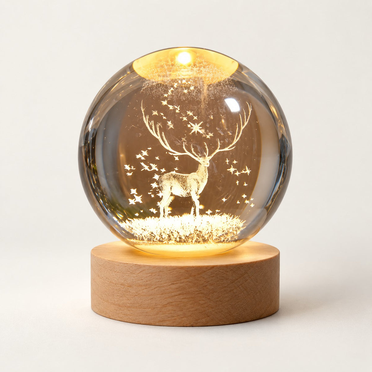 
Solar System – Crystal Ball Space Lamp - Elk Deer variant