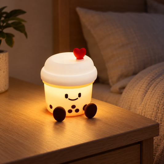 ObiBoba – Milk Tea Night Lamp - nighttime view