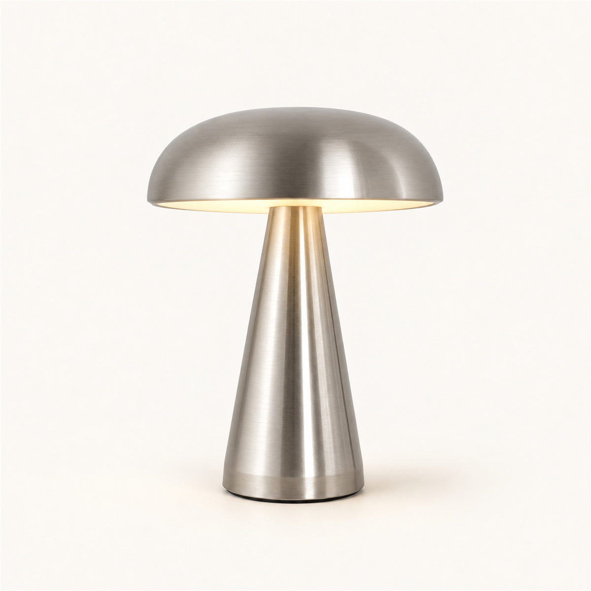 
Golden Cap – Rechargeable Metal Mushroom Table Lamp - Brushed Silver variant