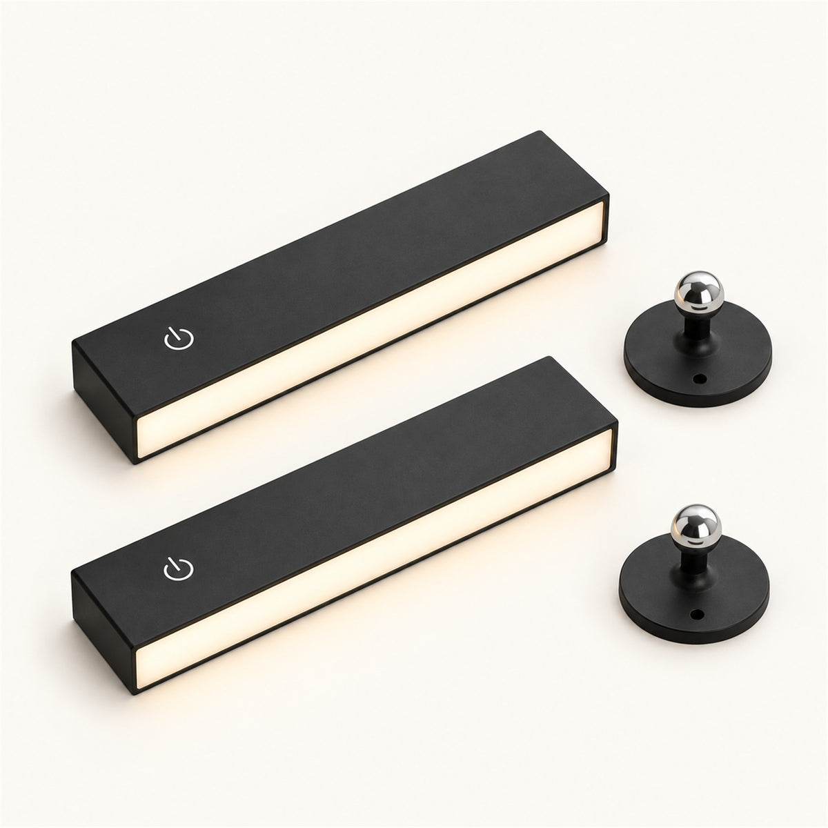 
Wall Pebble – Rechargeable Magnetic Wall Lamp - 2 Pack Black variant