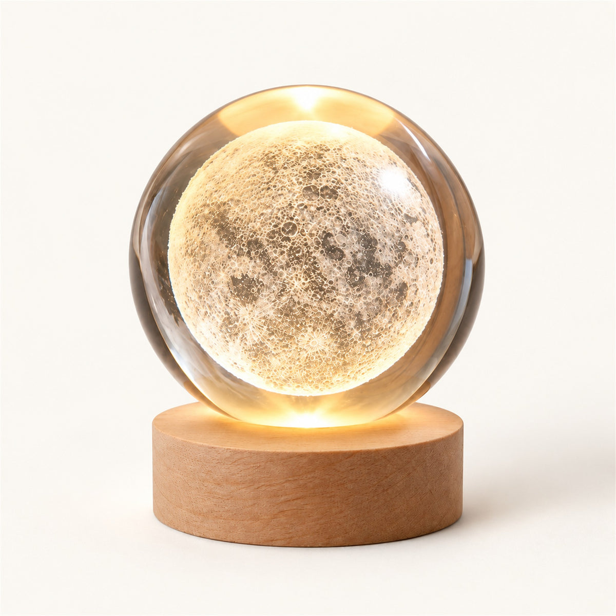 
Solar System – Crystal Ball Space Lamp - Moon variant