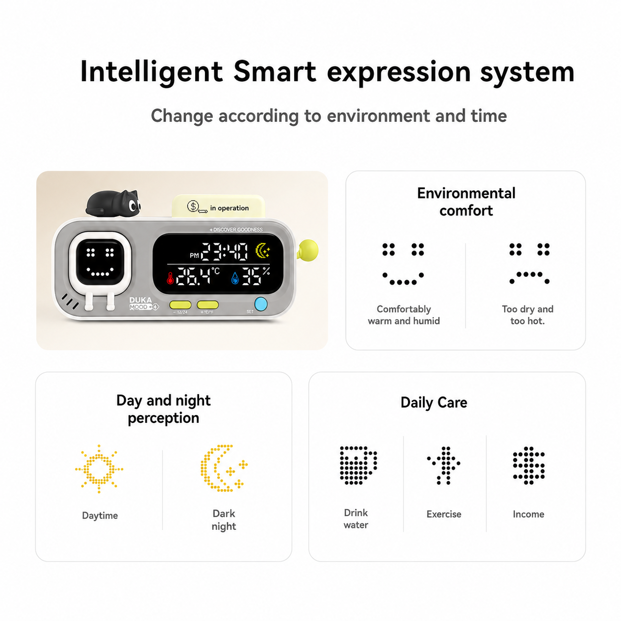 Reloj de escritorio inteligente MoodSync
