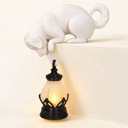 Lantern Cat – Cat Shelf Decor with Lantern Options