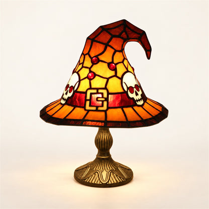 Witch Hat – Stained-Glass Style Resin Lamp