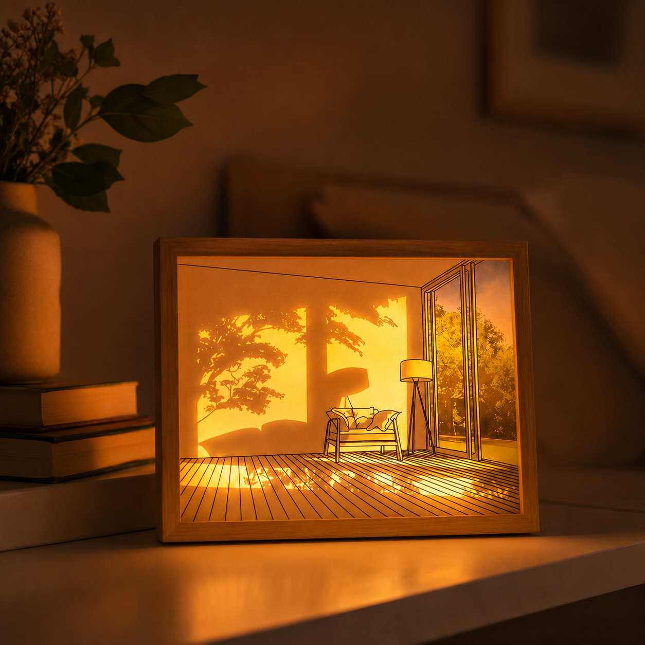 Marco de arte para ventanas SunsetGlow