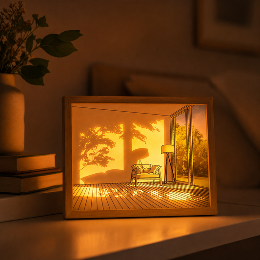 Marco de arte para ventanas SunsetGlow