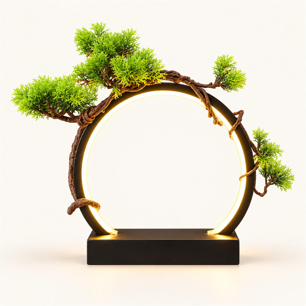 
Bonsai Halo – Bonsai Tree LED Ring Lamp - Green Leaves (20B) variant