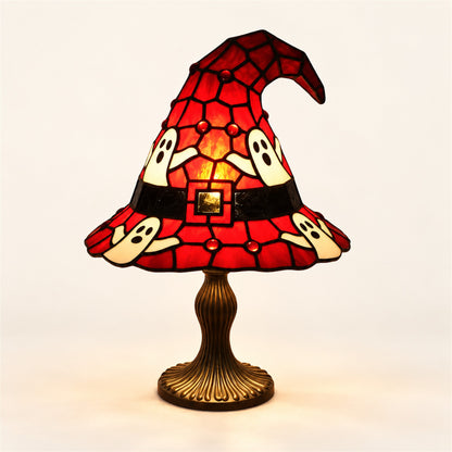 Witch Hat – Stained-Glass Style Resin Lamp