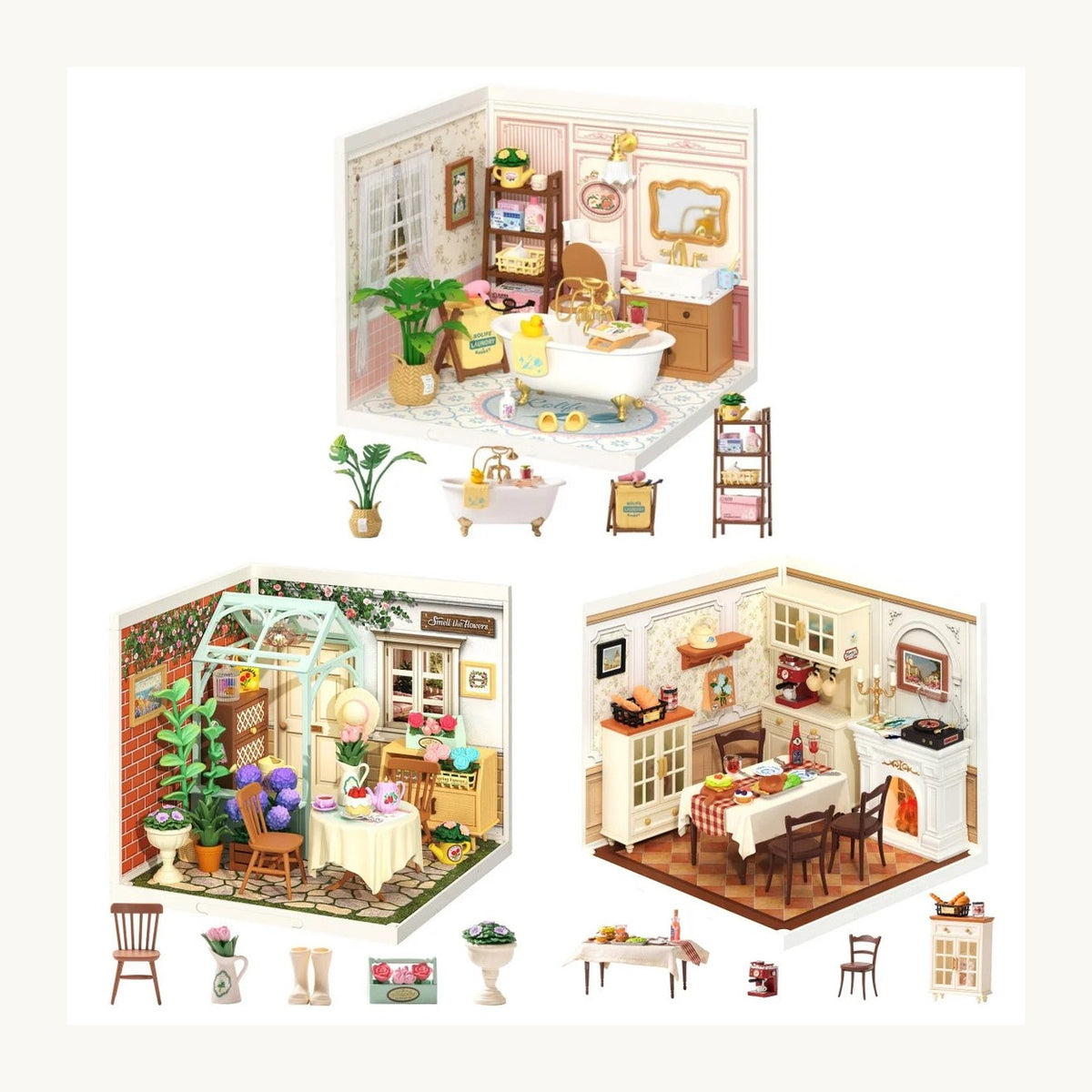 Mini Rooms – DIY Miniature Room Kit with LED Light