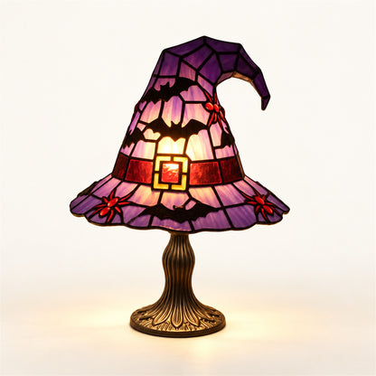 Witch Hat – Stained-Glass Style Resin Lamp