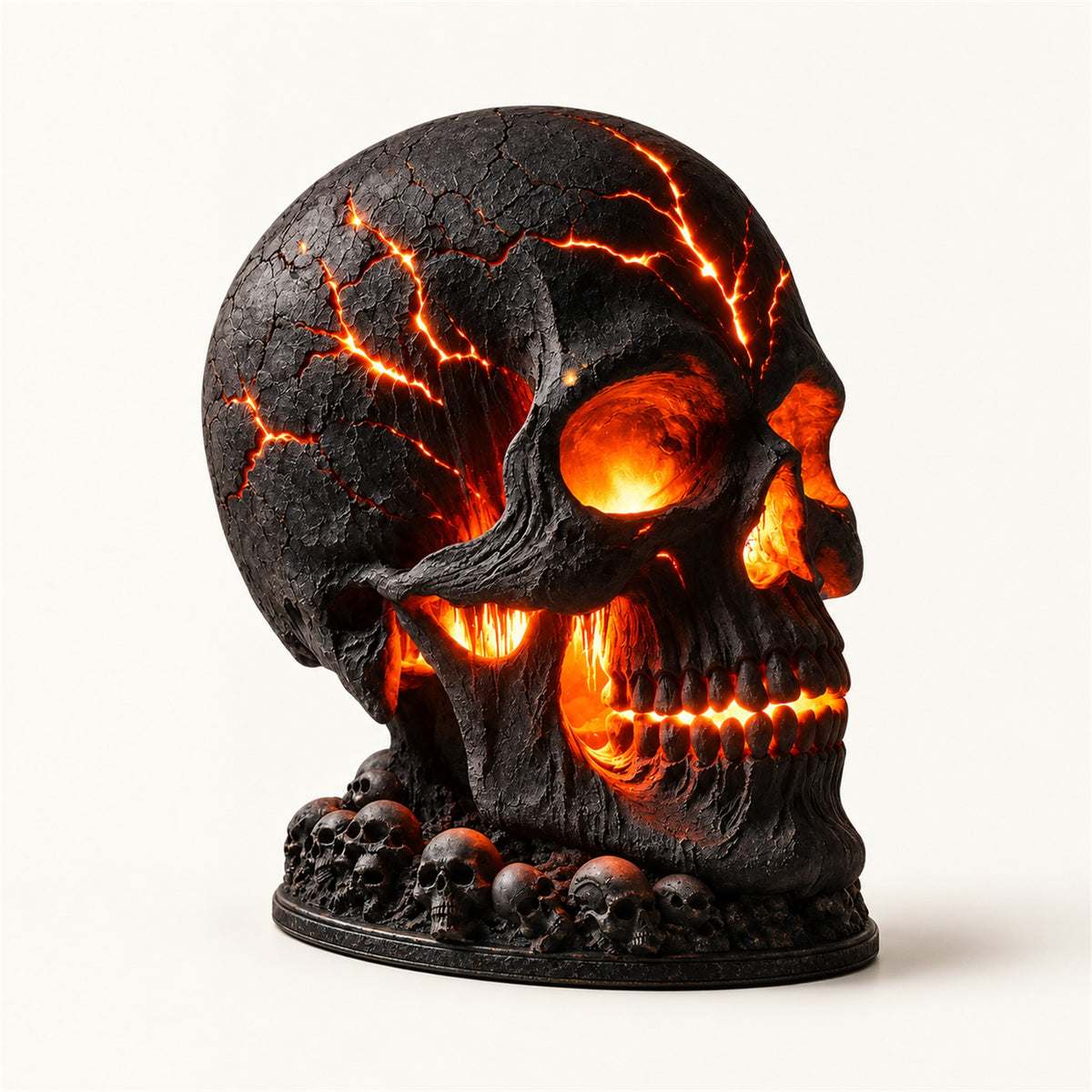 
Cracked Skull – Resin Skull Lamp - Skull variant