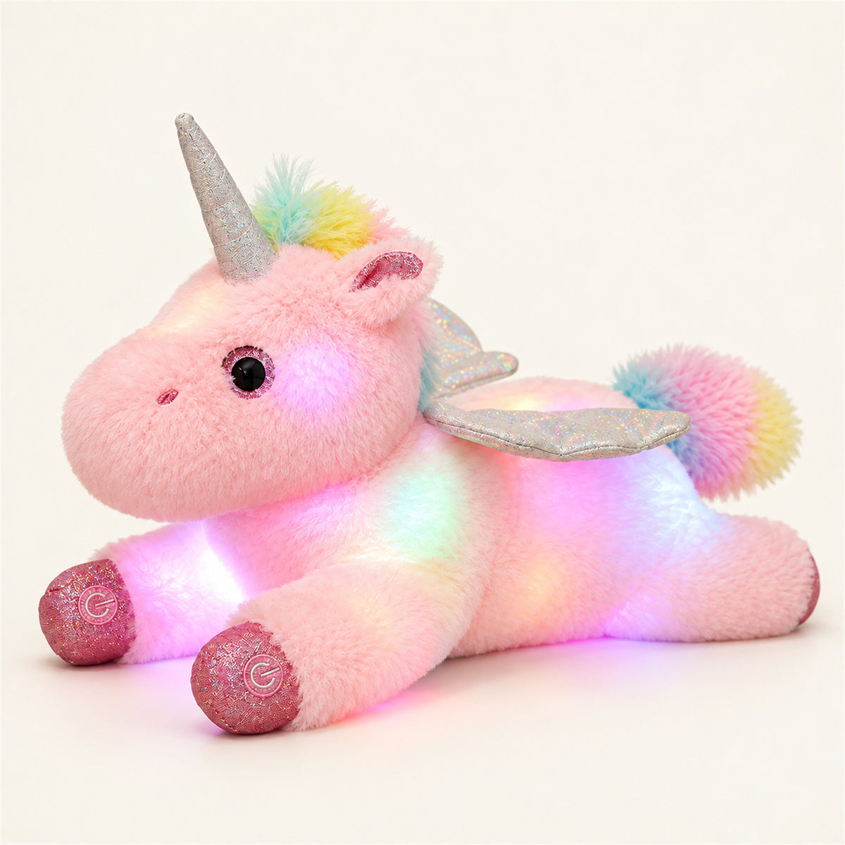 
ObiSparkle – LED Light-Up Unicorn Plush Toy - Pink variant