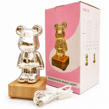 Lámpara de Oso de Cristal PrismGlow