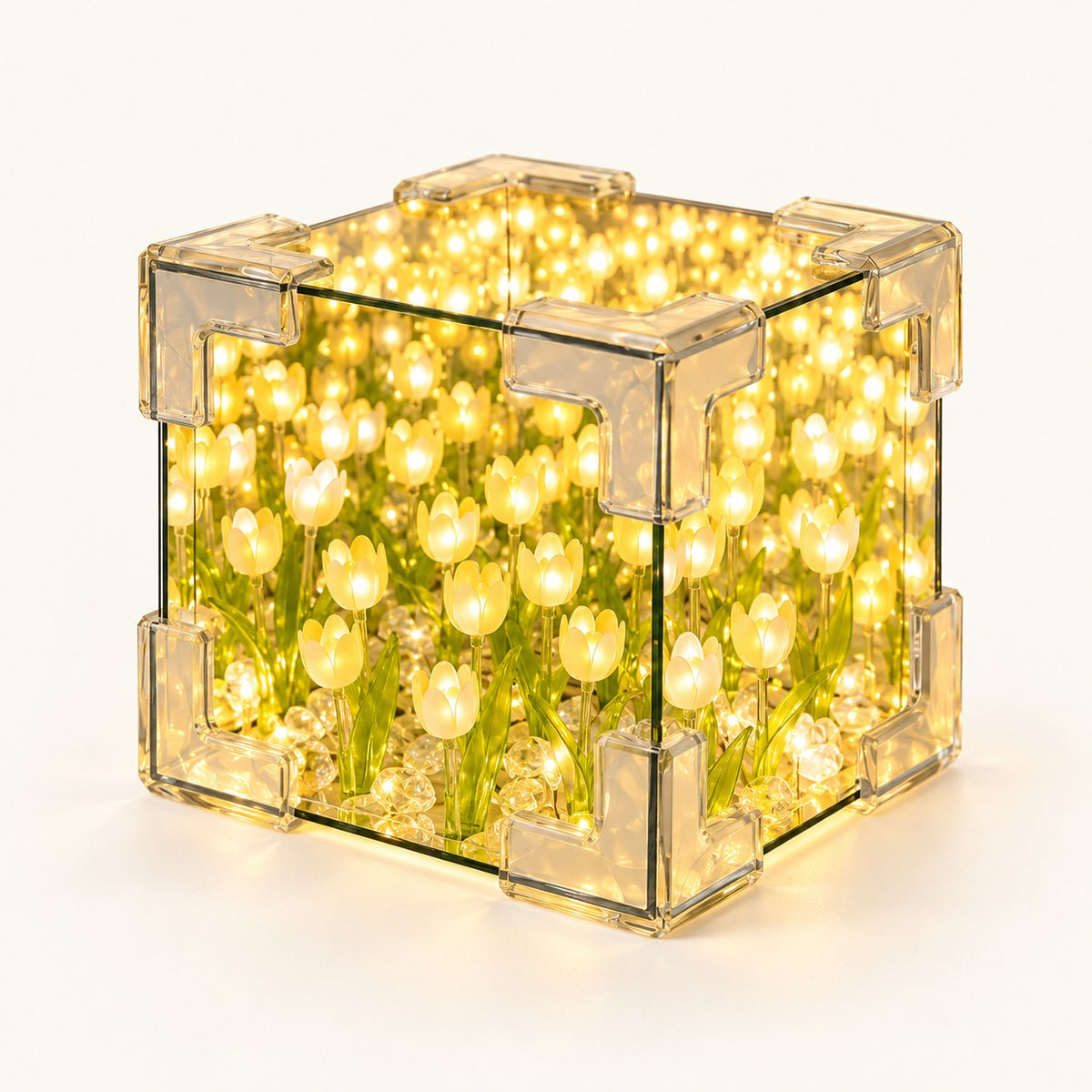 
Tulip Mirror XL – DIY Tulip Mirror Cube Lamp Kit - Butter Yellow variant