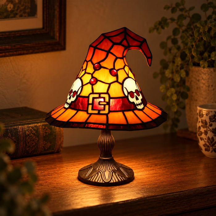 Witch Hat – Stained-Glass Style Resin Lamp