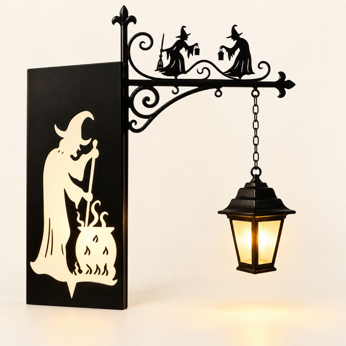 Shelf Lantern – Bookshelf Wall Lamp - Witch variant