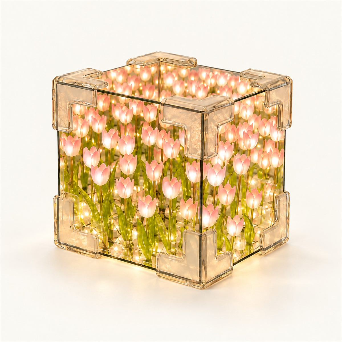 
Tulip Mirror XL – DIY Tulip Mirror Cube Lamp Kit - Blush Pink variant