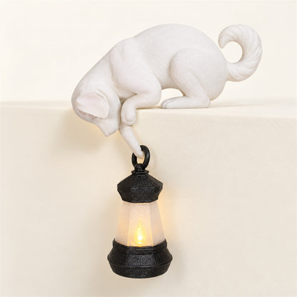 Lantern Cat – Cat Shelf Decor with Lantern Options
