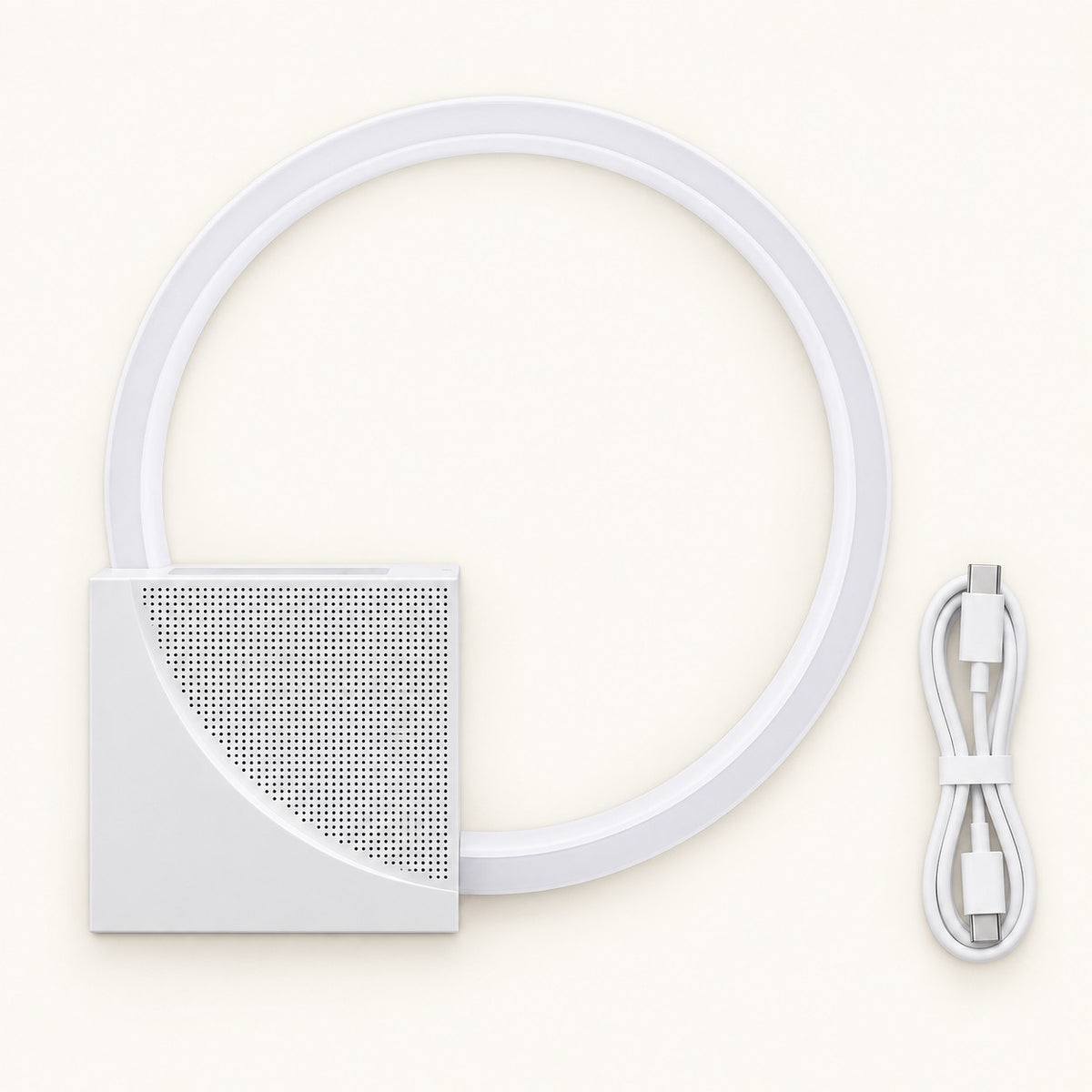 Calm Ring – Nature Sound Ring Lamp with Clock