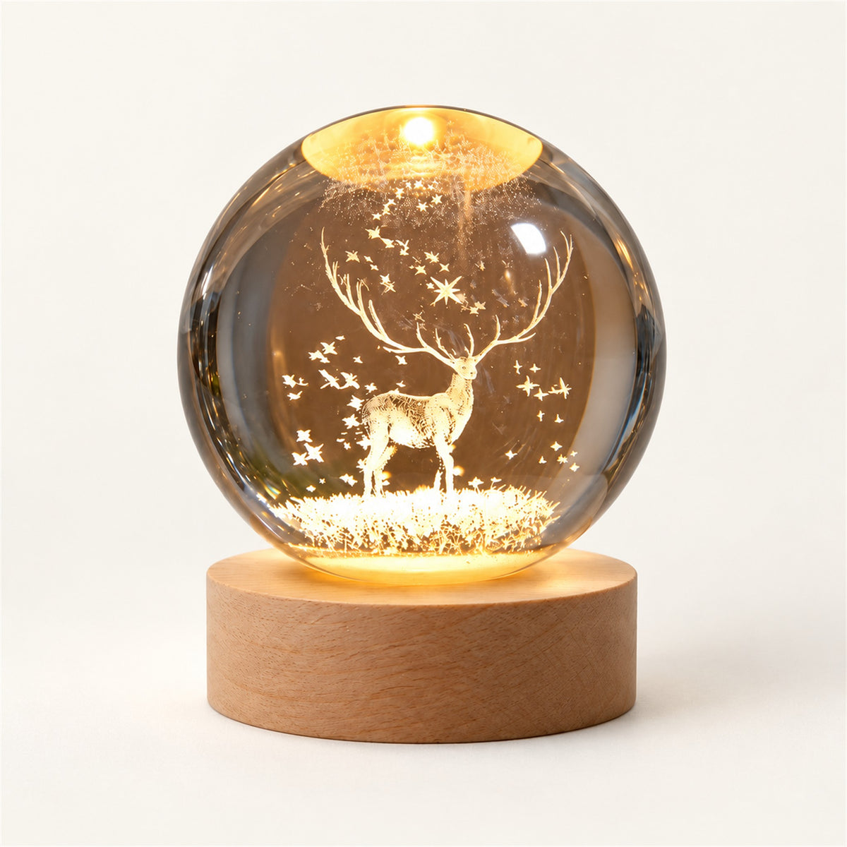 
Solar System – Crystal Ball Space Lamp - Elk Deer variant