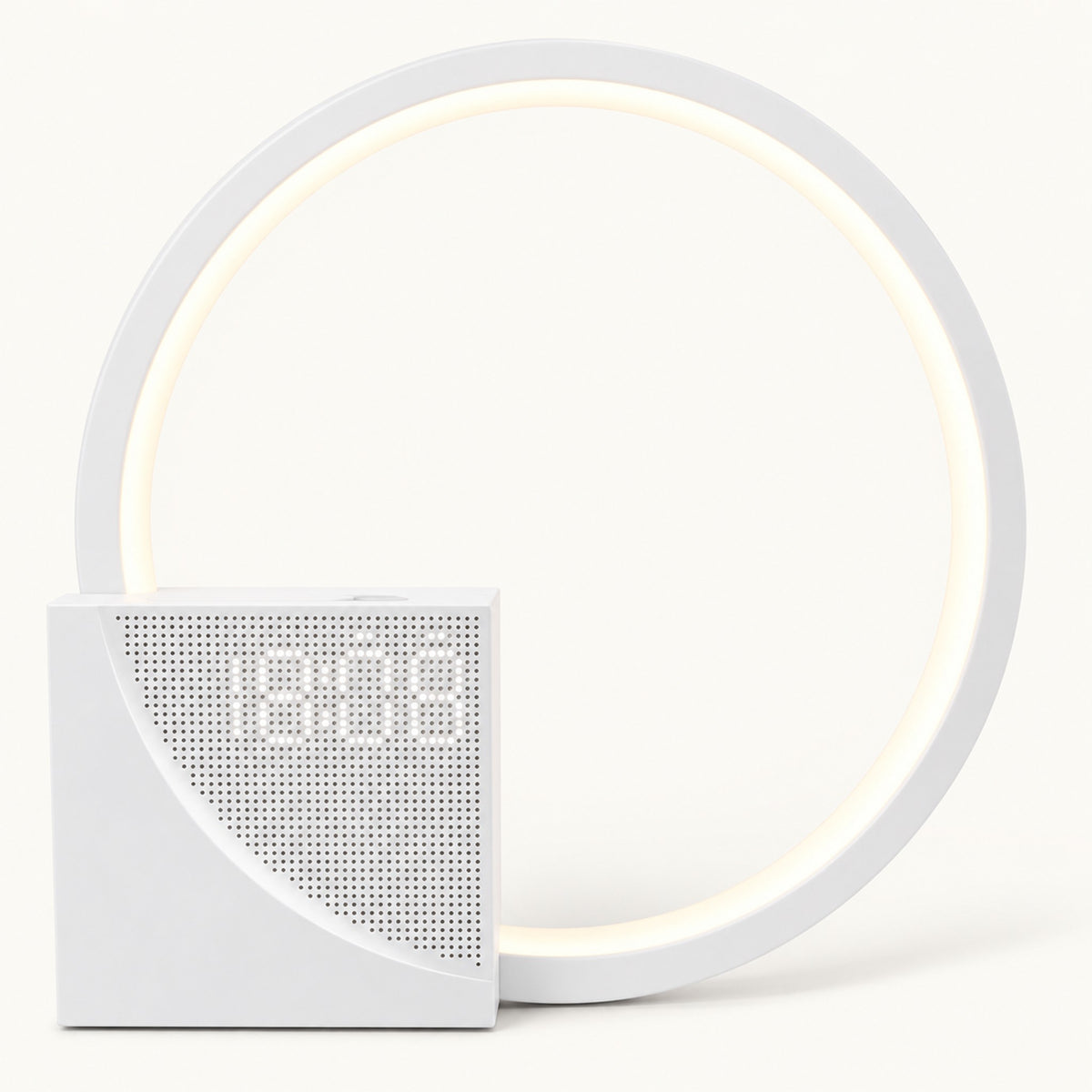 
Calm Ring – Nature Sound Ring Lamp with Clock - White variant